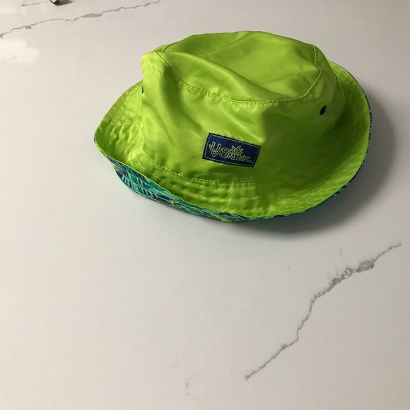 UV Skins Kids Bucket hat Size 5 NWOT Reversible Jungle Chameleon / Lime - Picture 7 of 11